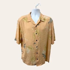Axist Men's XL Hawaiian  Short Sleeve Button Up Washable Silk Shirt - Picture 1 of 7