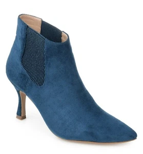 $90 Journee Collection Women's Elitta Pointed Toe Dress Booties Size 6.5W Blue - Picture 1 of 6