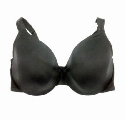 Cacique Lane Bryant Women Bra Smooth Satin Full Coverage Mesh U/W Size 44C Black - Image 1 of 4