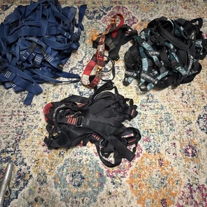 Riesiges Konvolut 33 Bergsteigerausrüstung Gurte Abseilgeräte PETZL Edelweiß Trango - Bild 1 von 5