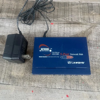 Linksys NH1005 5 Port Fast Eathernet 10/100 Network Hub Works - Image 1 of 4