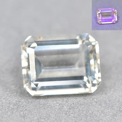 1.63Ct Emerald Cut _ Natural "UV" Color Change Scapolite Loose Gemstone - Image 1 of 2