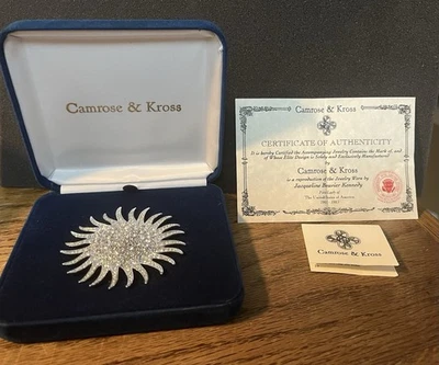CAMROSE & KROSS  Jacqueline Kennedy Sunburst Brooch Pin - with papers QVC - Image 1 of 4