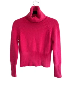Ann Taylor Sweater Turtleneck Women's S Cashmere Ribbed Knit Pink Long Sleeve - Picture 1 of 10