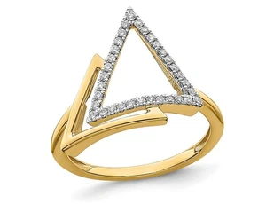 1/6 Karat (ctw) Diamant Dreieck Ring in 14K Gelbgold - Bild 1 von 5