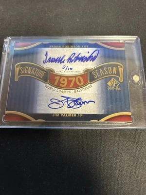 2012 UD Signature Series 1970 Season Auto’s Frank Robinson and Jim Palmer 2/10 - Image 1 of 3
