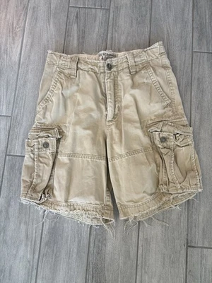 Vintage Abercrombie & Fitch Adirondacks Heavy Distressed Cargo Shorts Size 32 - Image 1 of 4