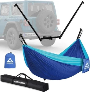 Hitch Mount Hammock Stand - Includes Parachute Nylon Hammock & Storage Bag - for - Picture 1 of 6