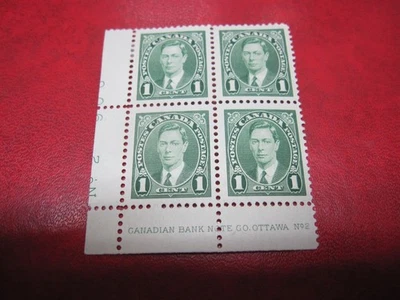 CANADA UNITRADE#  231 1c KG VI MUFTI ISSUE LL PLATE #2 NARROW SELVEDGE MH - Image 1 of 2