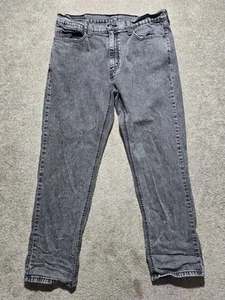 Levis 541 Jeans Men’s 36x32 Athletic Fit Tapered Acid Wash Black Denim - Picture 1 of 11