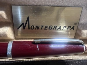 Montegrappa Stylo-Plume Stylo à Plume Bordeaux À Piston Écrit Vintage - Bild 1 von 9