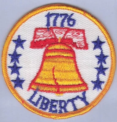 Patch Vintage Liberty Bell 1776-1976 Cloth America Revolution Founding USA 3" - Image 1 of 3