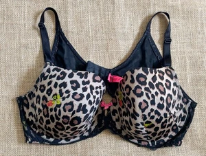 Sujetador Torrid Betsey Johnson Talla 40 D 40D Guepardo Floral Encaje Ribete Acolchado Con Aros - Imagen 1 de 6