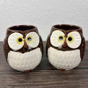 Mino Ware Kotobuki Japanese Pottery Brown Owl Speckled Stoneware Coffee Tea Cup - Picture 1 of 22