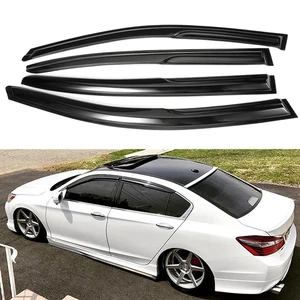 Fits For 2013-2017 Honda Accord JDM Wavy Mugen Window Visor Rain Guard Vent 4Pcs - Picture 1 of 10