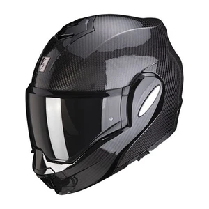 CASCO MODULARE MOTO SCORPION EXO TECH CARBON SOLID NERO TOURING RIBALTABILE - Imagen 1 de 8