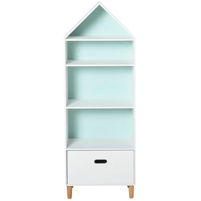 HOMCOM Libreria Scaffale Portagiochi per Cameretta con 1 Cassetto e 4 Ripiani - Immagine 1 di 4