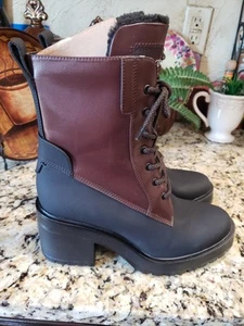 Franco Sarto L-Dizzy Women's  Black And Brown  High Heel Boots Mid Calf 8.5 - Picture 1 of 7
