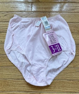 Vintage Maidenform Wise Buys Panties Light Pink Cotton Poly High Waist Brief 6 - Picture 1 of 8