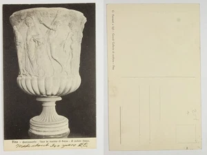 Ancient Greek Sculpture Vase Camposanto Pisa Italy c.300 BC Art Postcard - Picture 1 of 1