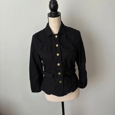 Chaqueta utilitaria de campo de algodón ajustada negra talla mediana View By Walter para mujer Foto 1 de 4