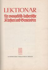 LEKTIONAR für  evangelisch-lutherische Kirchen und Gemeinden  1953