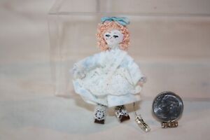 Miniature Dollhouse Angel Children Ethel Hicks Childs Toy Rag Doll 1:12