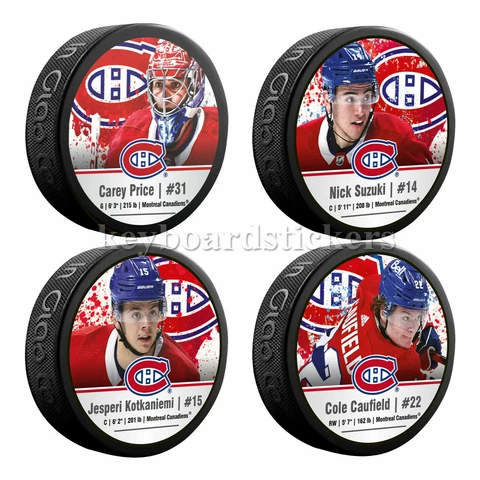 2021 Montreal Canadiens NHL Star Player Souvenir 4 Hockey Puck PKG Cover