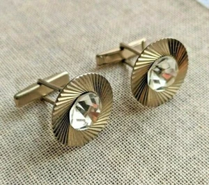 ☭ VTG CUFFLINKS Soviet russian USSR retro silver tone 1960-1970 gift mens NICE - Picture 1 of 7