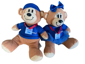 OFFICEWORKS TEDDY BEARS PROMO PLUSH TOYS “POLLIE” & “OLLIE” OFFICE WORKS 21cm - Picture 1 of 3