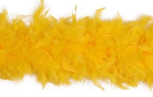 Chandelle Feather Boa - Heavyweight - aprox 95 GR - Gold - new w/ tags - Picture 1 of 2