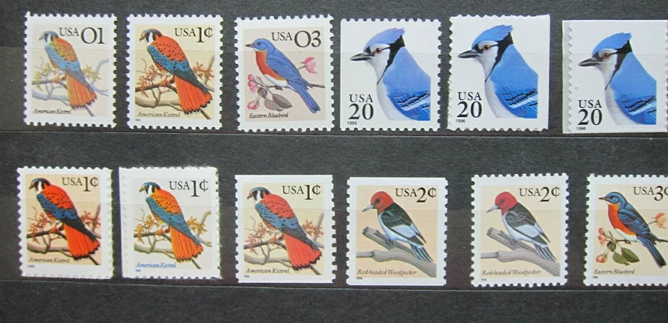 US, Birds from Fauna sets 1990-2000, sheet, coil and booklet full set 12v, MNH - Image 1 of 1