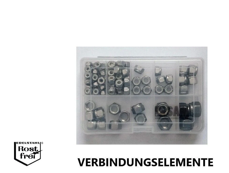 Sicherungsmuttern Feingewinde Set DIN 985 UNF EDELSTAHL 80tlg  - Bild 1 von 1