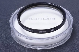 ✅ MARUMI UV 58MM FILTER GENUINE LENS OR CAMERA SCREW IN W/ ORIGINAL KEEPER 32-2 - Picture 1 of 2