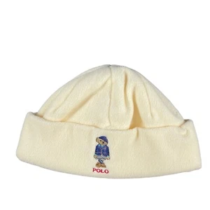NWT Polo Ralph Lauren Girls Polo Bear Beanie Polar Fleece Chic Cream O/S - Picture 1 of 6
