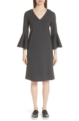 Women's Lafayette 148 New York Holly Flare Cuff Dress, Size XL- Grey 158732 - Image 1 of 4