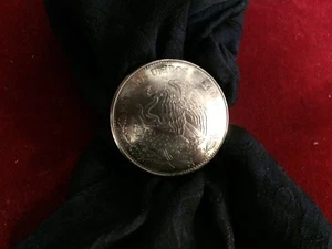 Scarf Slide/Wild Rag Slide: Real Coin, Mexican 20 Peso, Nickle Silver - Picture 1 of 1