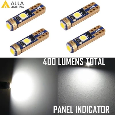 Alla Lighting 6000K LED T5 PC37 Instrument Panel Light Bulb Indicator Lamp White - Image 1 of 4