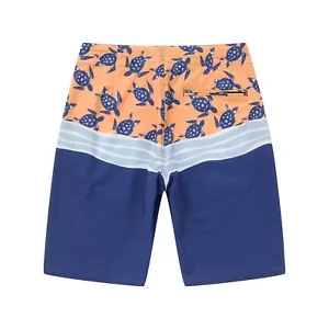 Pantalones cortos de tabla hawaiana con resaca para hombre en Honu onda tortuga azul marino - Imagen 1 de 9