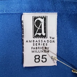 Milliken Ambassador Series 85 Tablecloth 84" x 84" Royal Blue Square Vintage - Picture 1 of 2