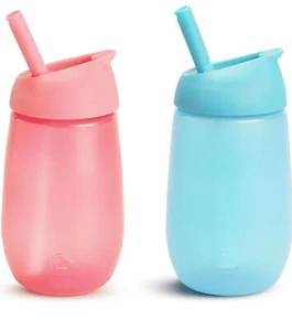 Munchkin Simple Clean Toddler Sippy Cup with Easy Clean Straw, 10 Ounce, 2 Pack, - Picture 1 of 2