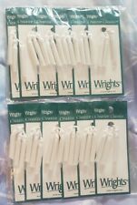 12 Wrights Creative Classics 1-1/4" (31.8mm) White Tassels 100% Rayon 1.25" NEW 