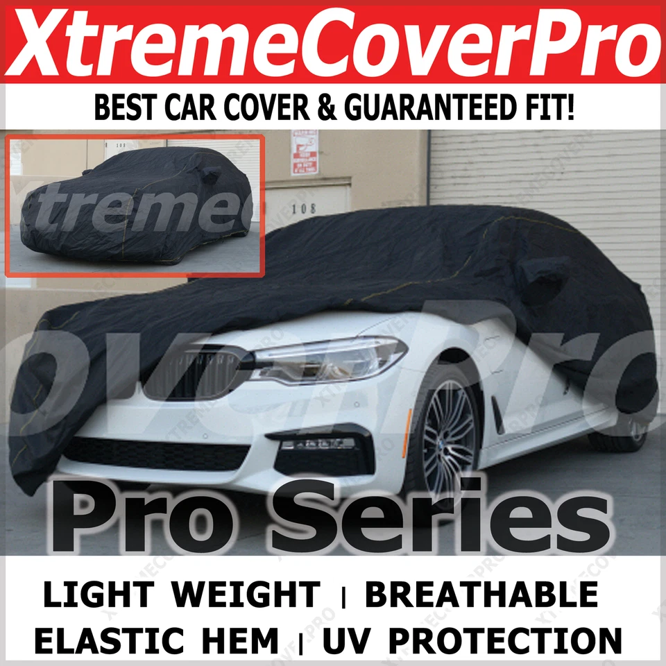 BMW 528I 535I 535D 550I 2015 sedán cubierta de auto transpirable con bolsillos de espejo - negro Foto 1 de 4