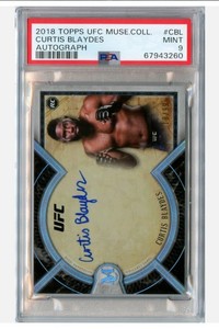 2018 Topps UFC Museum Collection Curtis Blaydes Rookie RC Auto 10/99 PSA 9
