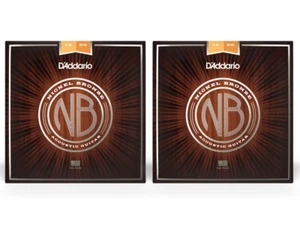 2-Pack D'Addario NB1256 Nickel Bronze Light Top Med Bottom Acoustic (.12-.56) - Picture 1 of 6