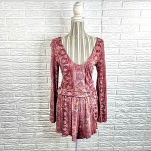 Billabong Langarm-Strampler bunt abstrakt gemustert Größe L burgund - Bild 1 von 8