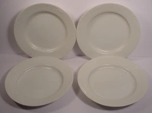 Royal Copenhagen White Half Lace 4 Dinner Plates 10" No # Mfg 2nd Excellent Cond - Picture 1 of 8
