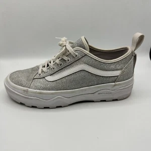Vans Wafflecup Silber Glitzer Turnschuhe Damengröße 9,5 Schuhe Glitzer Glanz - Bild 1 von 10