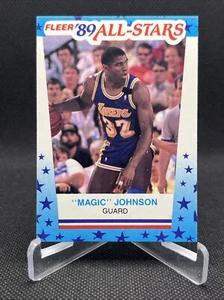 1989-90 Fleer Stickers All-Stars #5 Magic Johnson HOF - Los Angeles Lakers - Picture 1 of 6