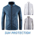 Men Coat Sun Protection Coat Long Sleeve Quick Dry Zipper Breathable Lightweight